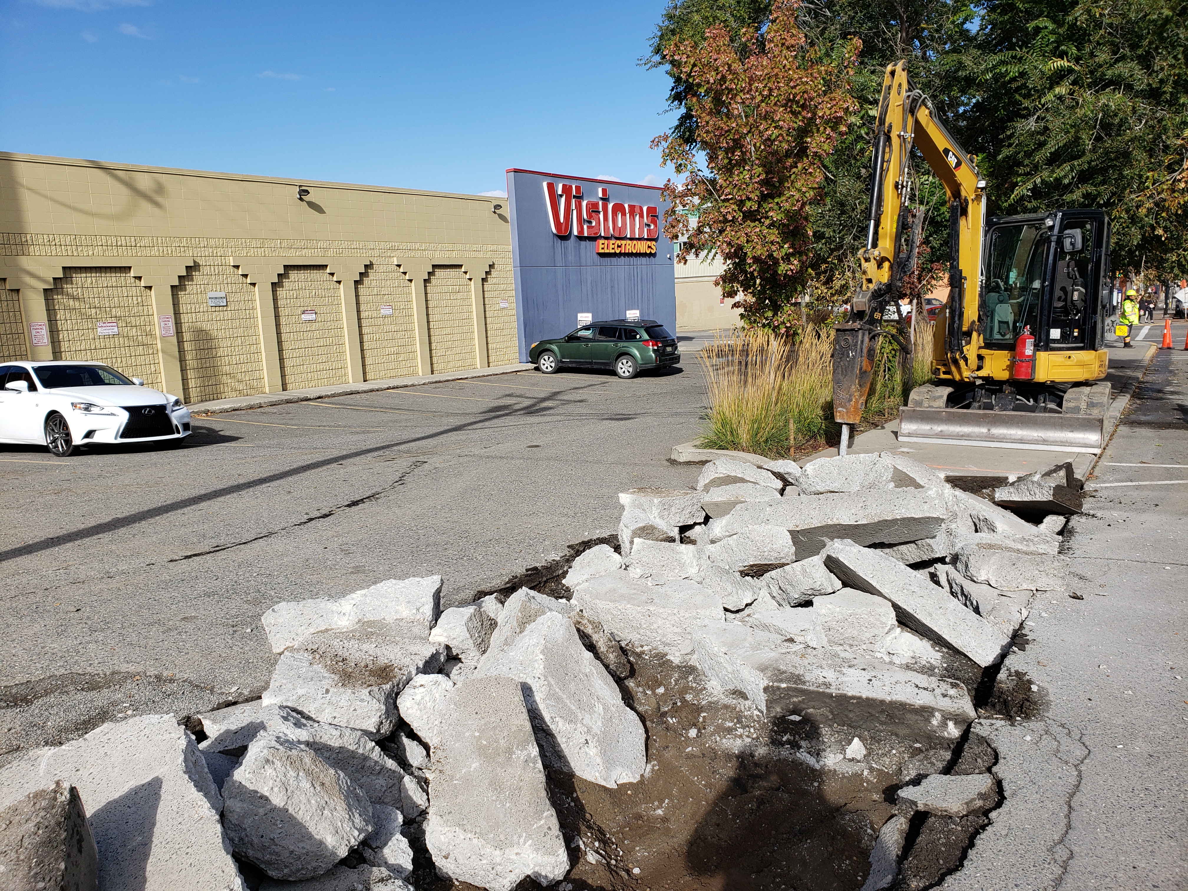 Breaking concrete - Kamloops - 444 St Paul St.