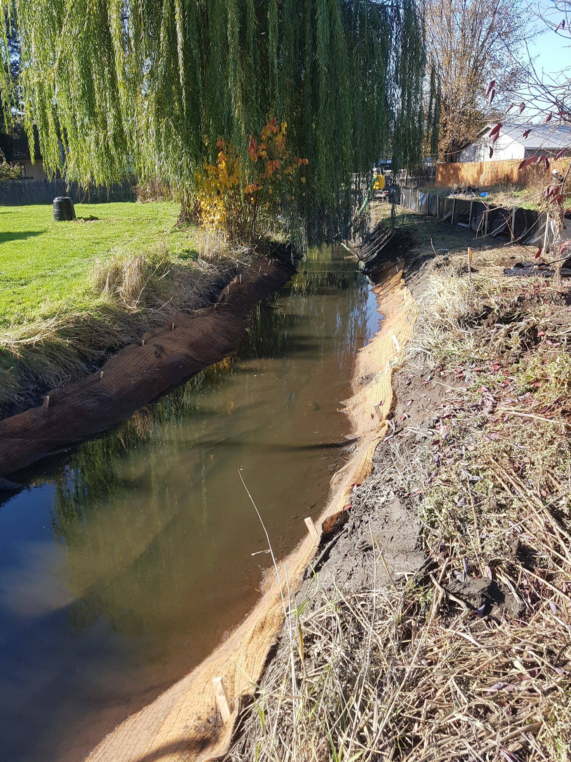 Armstrong BC Creek Rehabilitation with coco mat install