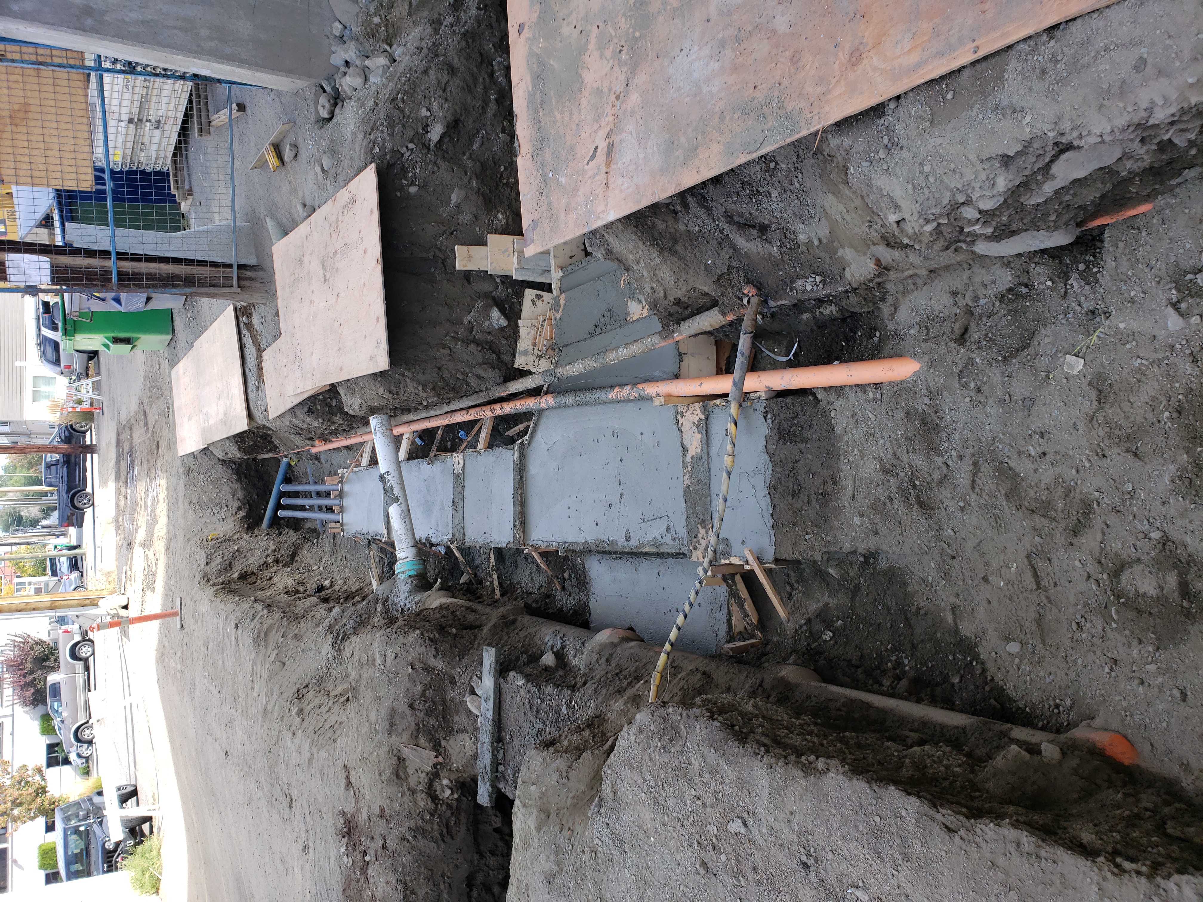 Underground electrical - 444 St Paul St = Electrical conduit encased in concrete