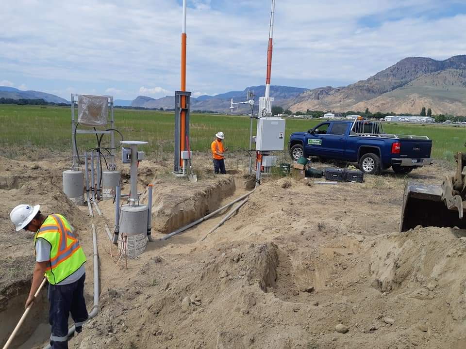 Airport weather station upgrade - Kamloops airport - Dig and backfill kamloops
