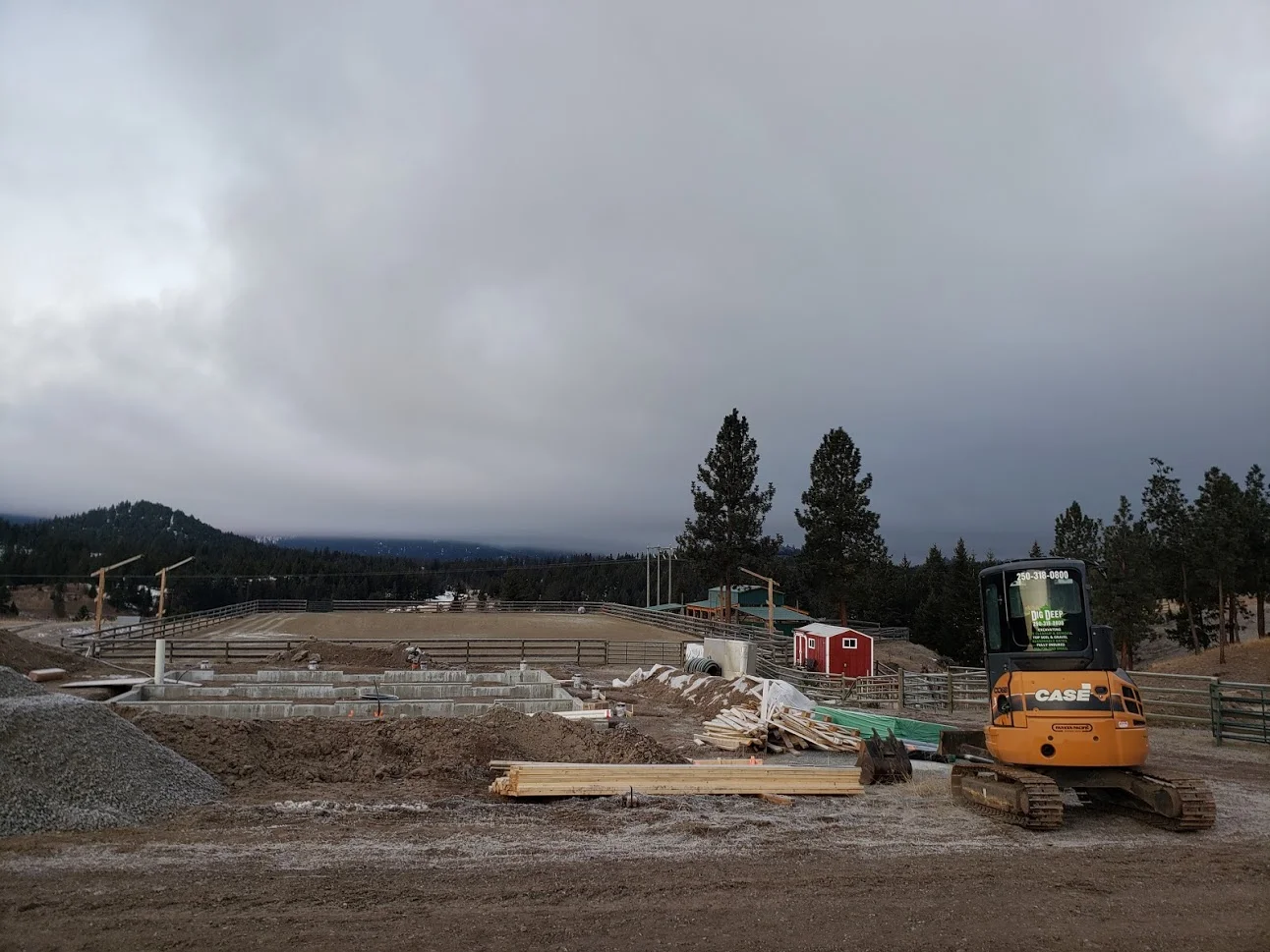 Monte Lake Foundation install - dig and backfill with compaction